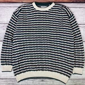 Vintage 1990s Geoffrey Beene Multicolor Striped Sweater